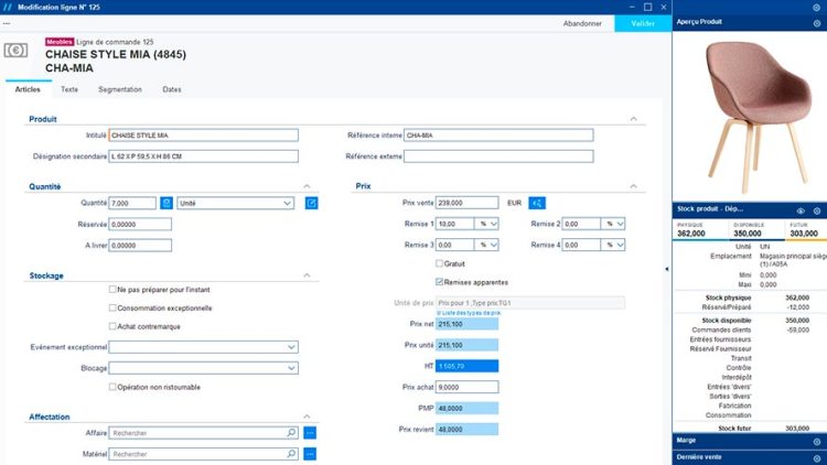 Ecran 6.0 ERP Proginov