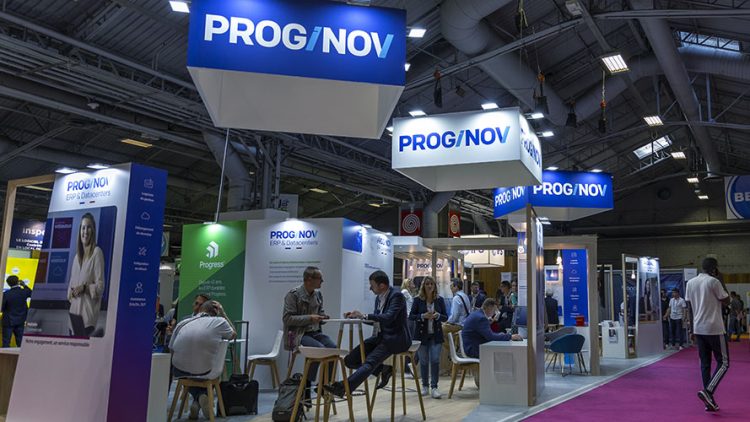 Le stand Proginov au salon Solutions 2023 à Paris Portes de Versailles.