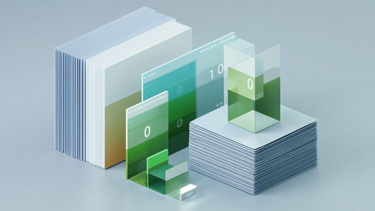 Image générée par IA représentant des fichiers et données structurées