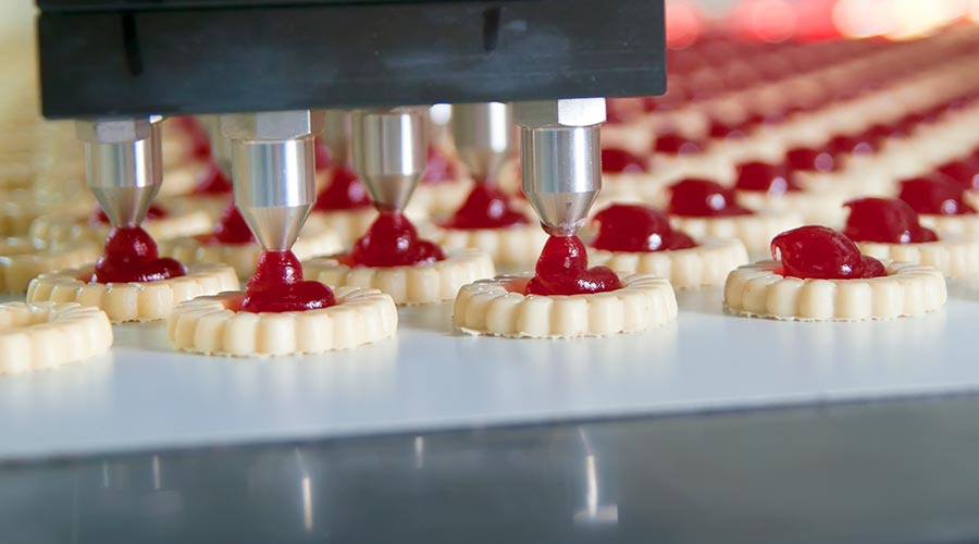 Chaîne de production de tartelettes aux fruits