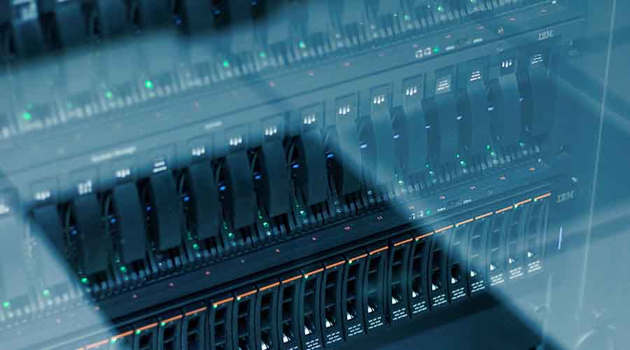 Salle des serveurs d'un datacenter Proginov en France