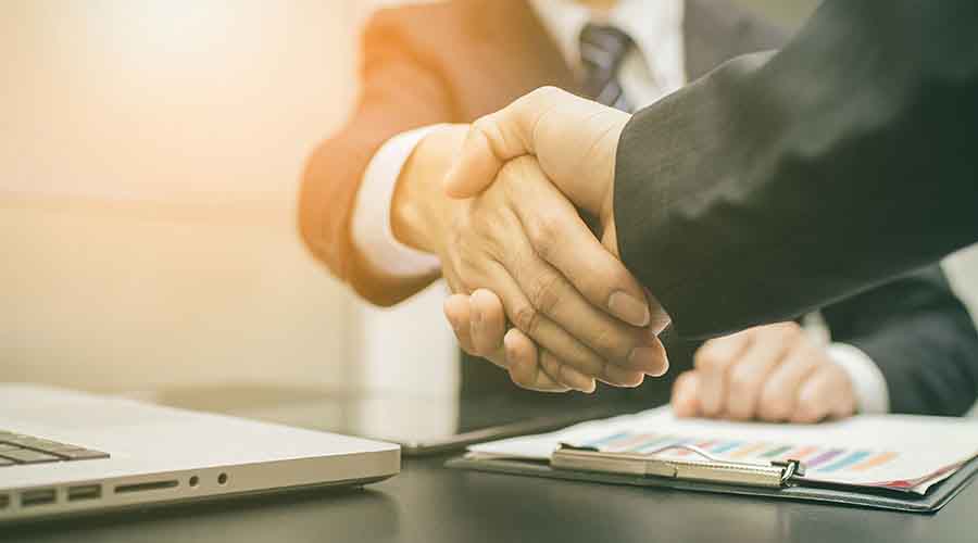 Handshake during a business deal